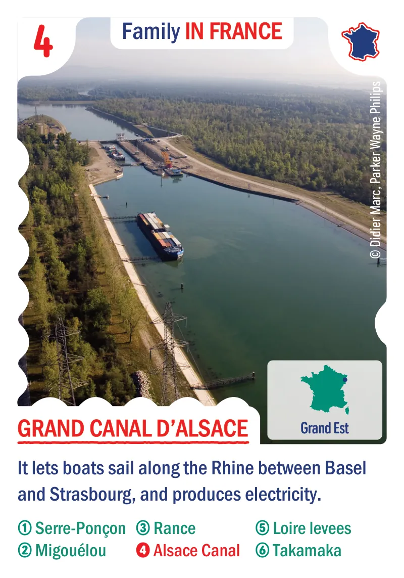 Card no. 4: Grand Canal d'Alsace (In France family)
