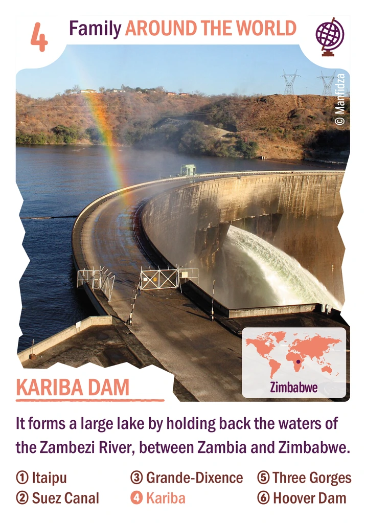 Card no. 4: Kariba Dam (Around the world family)