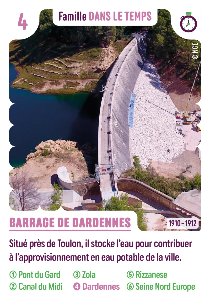 Carte n°4 : Barrage de Dardennes (Famille Dans le temps)