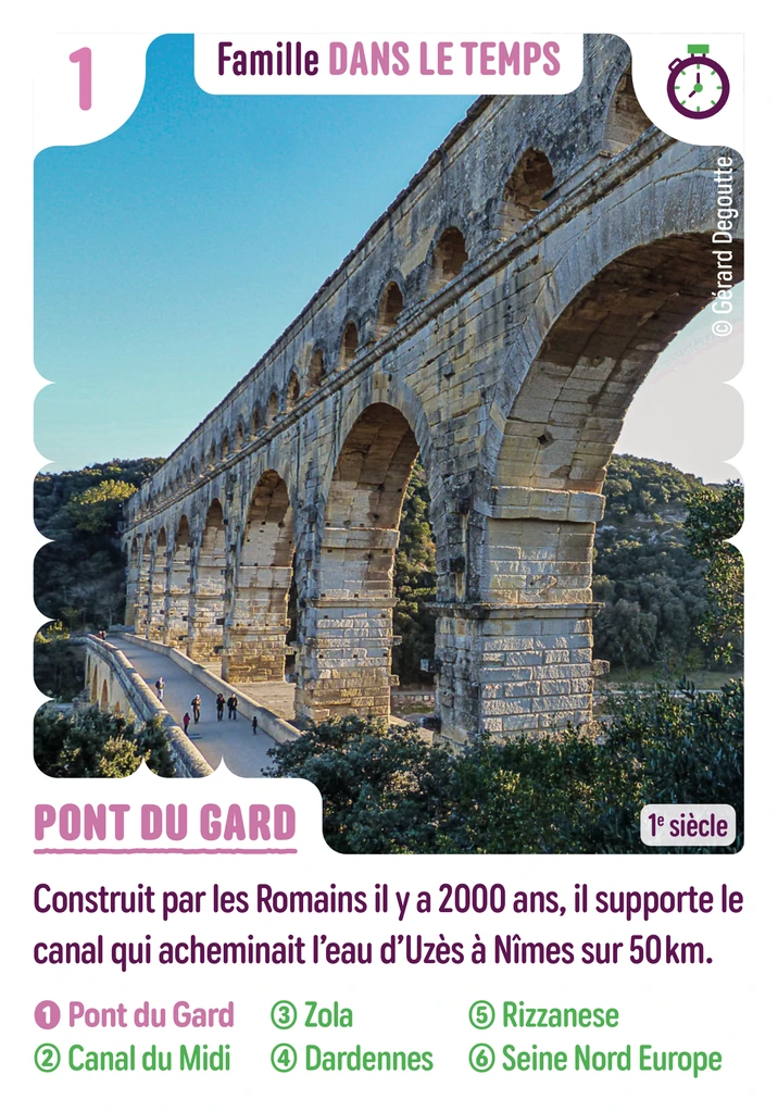 Carte n°1 : Pont du Gard (Famille Dans le temps)
