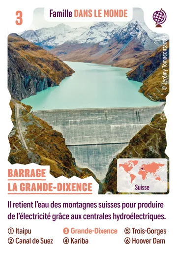 Carte n°3 : Barrage de la Grande-Dixence